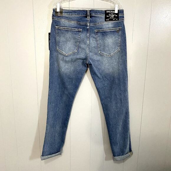 NEW True Religion Rocco No Flap Relaxed Skinny Medium Wash Denim Jeans 32 - Picture 4 of 8